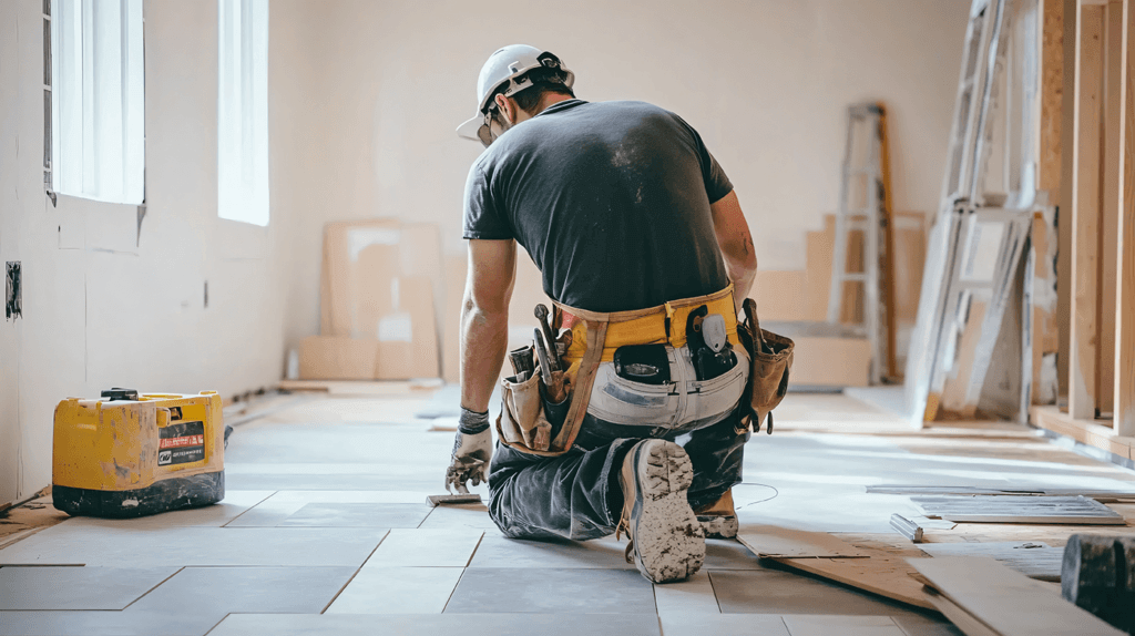 SkilledTrades Skilled Trades professional laying tile